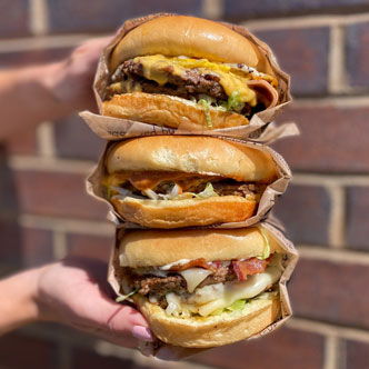 Double stacked burgers